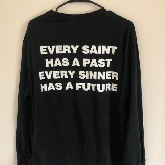 Black long sleeve every saint has a past and every sinner has a future - Picture 1 of 4